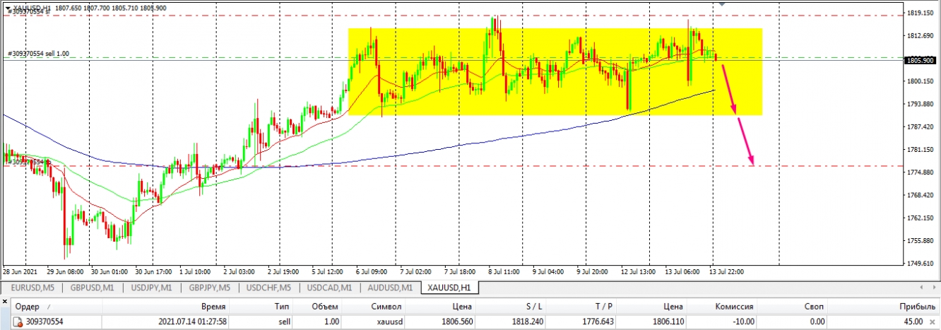 СДЕЛКИ XAUUSD