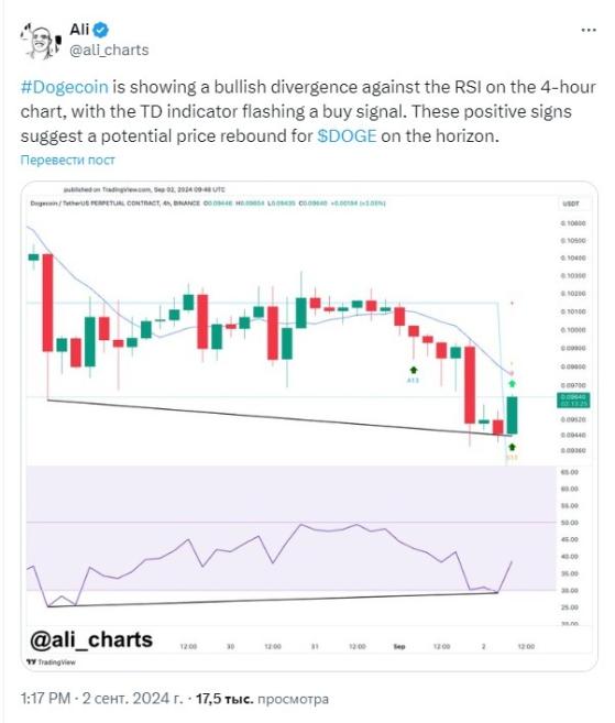 Технический анализ Dogecoin указывает на неизбежный рост DOGE