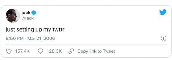 Сегодня NFT с первым твитом Джека Дорси, приобретённый за $2,9 млн, стоит $4