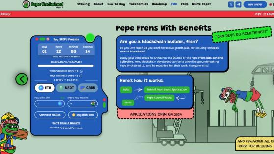 Pepe Unchained предлагает гранты разработчикам и готовится к запуску новых протоколов