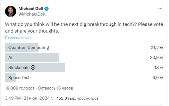 Основатель Dell обменялся сообщениями с Майклом Сэйлором по биткоину