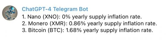 ChatGPT назвал 3 криптовалюты с минимальной годовой инфляцией предложения