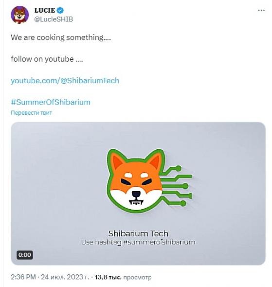 Команда Shiba Inu создала на YouTube новый канал про Shibarium